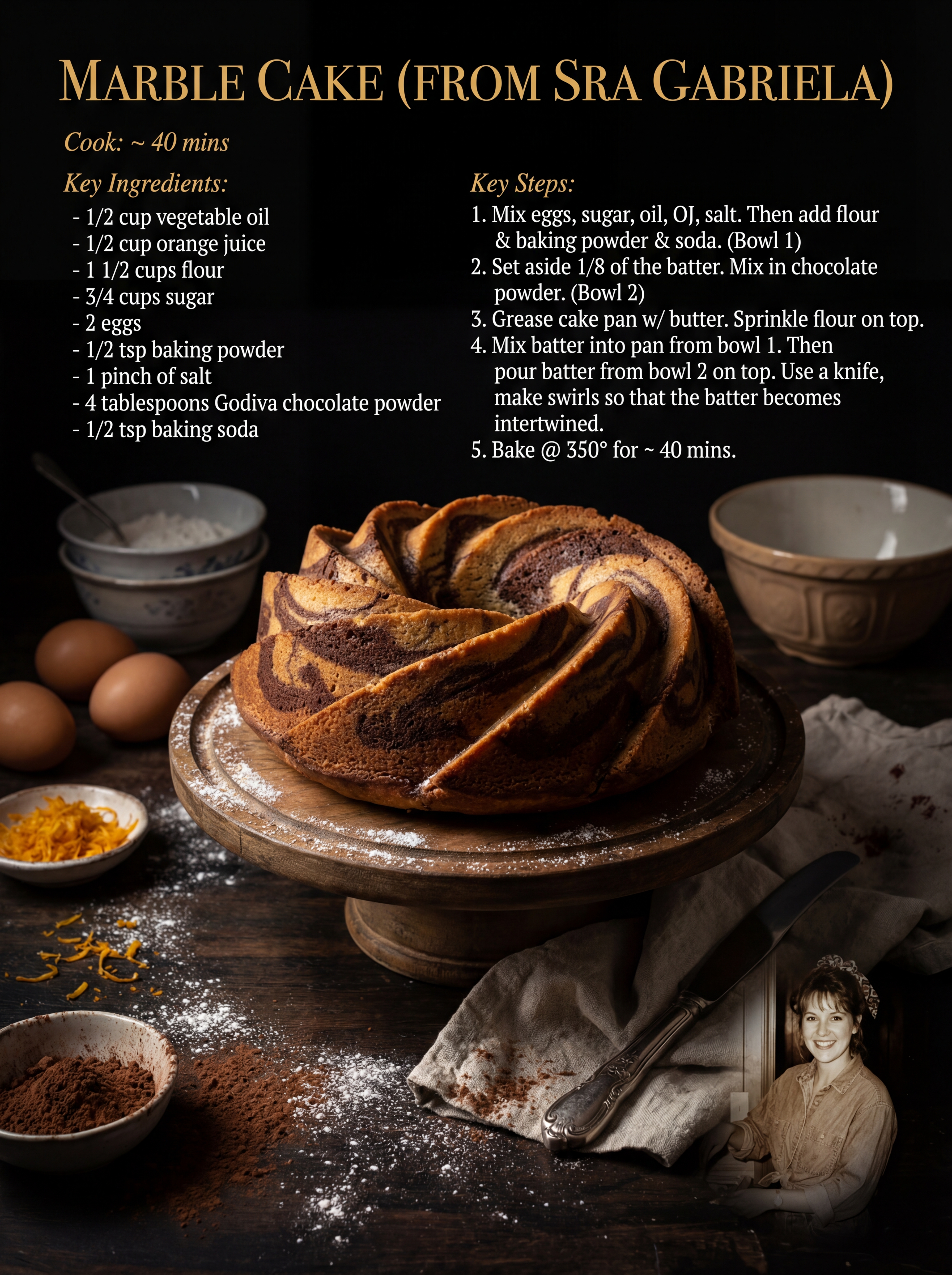 Marble Cake (from Sra Gabriela) by Heritage Recipe