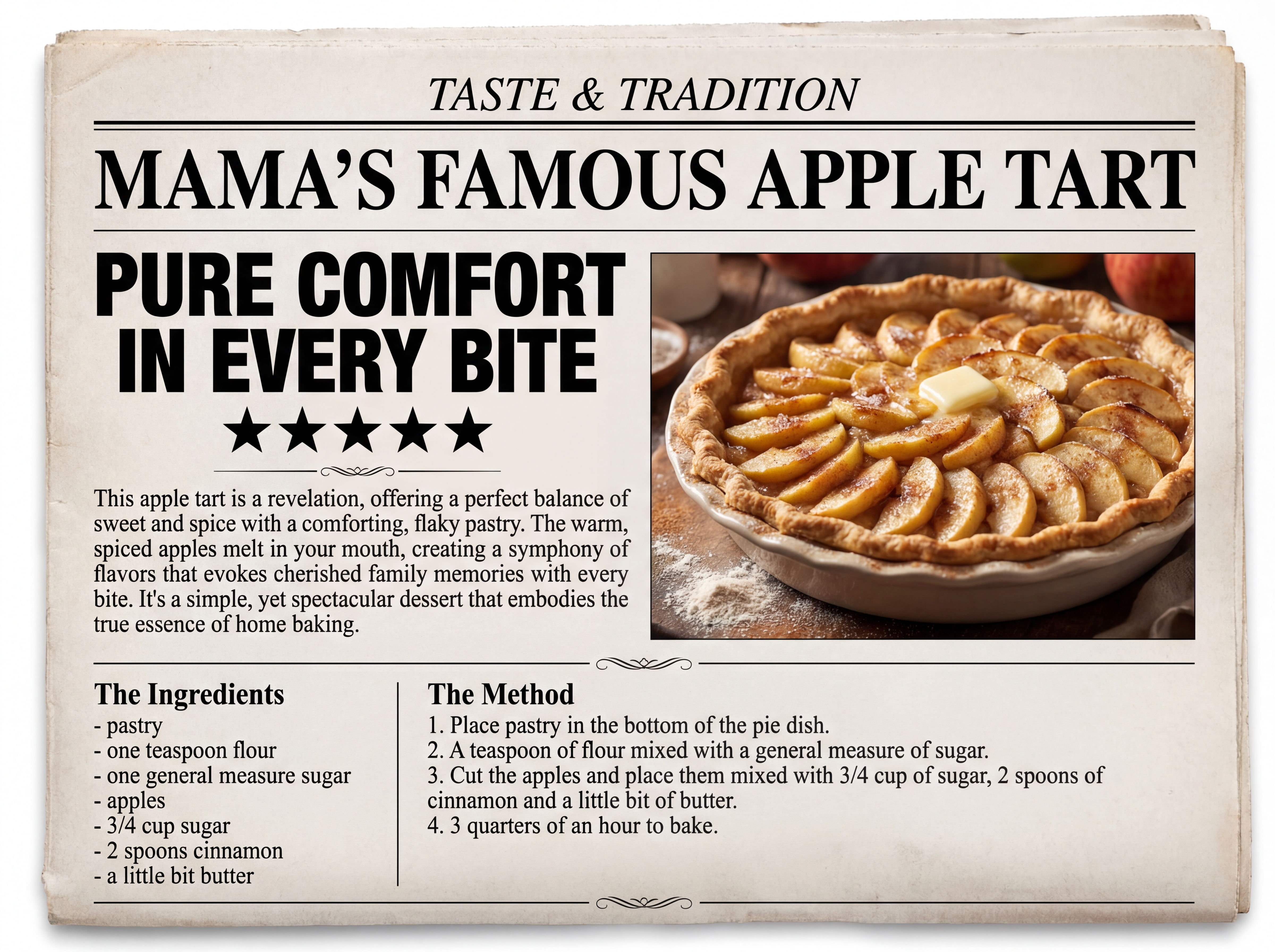 Mama's Famous Apple Tart by Heritage Recipe