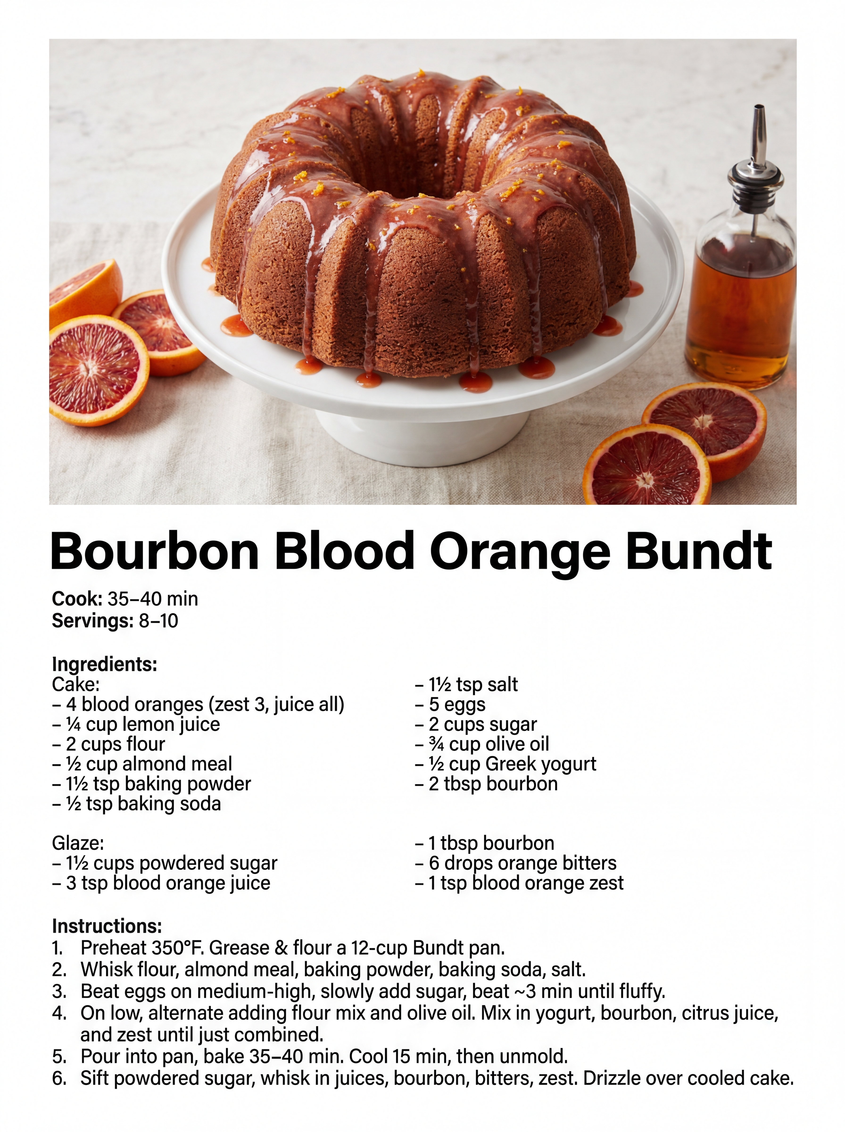 Bourbon Blood Orange Bundt by Heritage Recipe