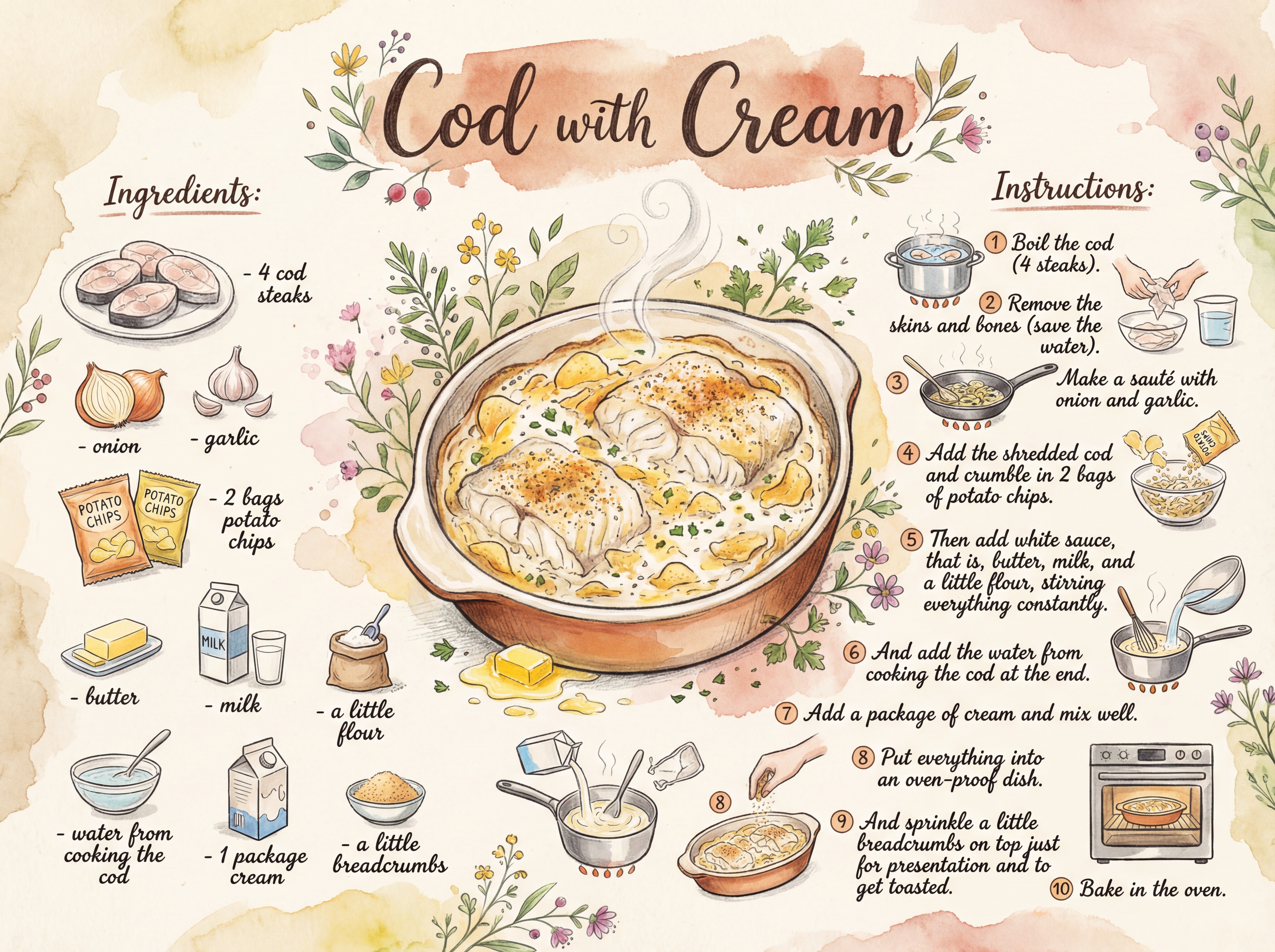 Cod with Cream by Heritage Recipe