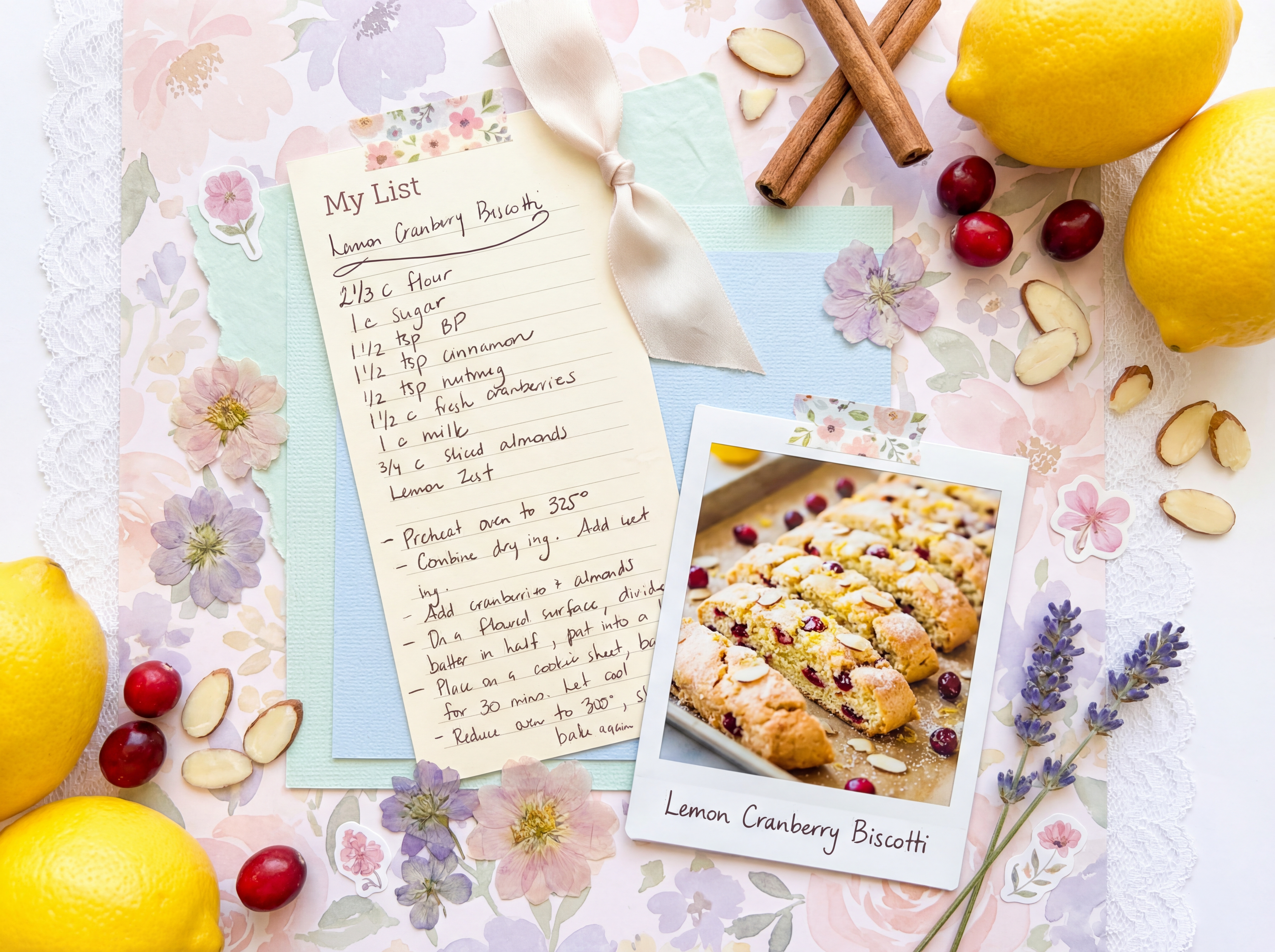 Lemon Cranberry Biscotti by Heritage Recipe